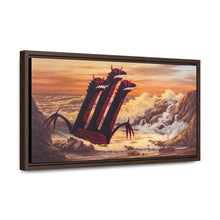 Load image into Gallery viewer, The mysterious powers of the onyx tricephalic monster are soon to be revealed - Framed Premium Gallery Wrap Canvas - Fitztastic Art Print